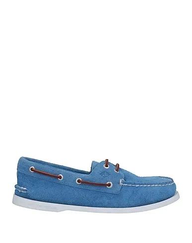 Slate blue Leather Loafers