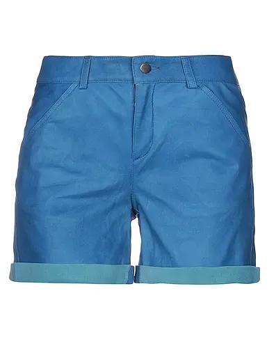 Slate blue Leather Shorts & Bermuda