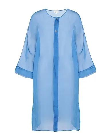 Slate blue Organza Full-length jacket