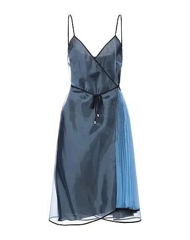 Slate blue Organza Midi dress
