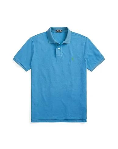 Slate blue Piqué Polo shirt CUSTOM SLIM FIT MESH POLO SHIRT
