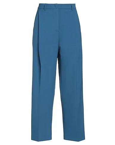 Slate blue Plain weave Casual pants