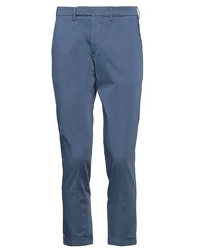 Slate blue Plain weave Cropped pants & culottes