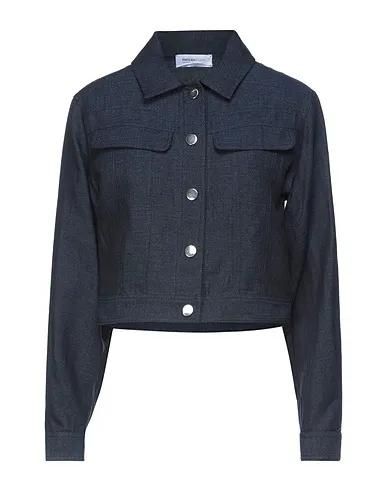 Slate blue Plain weave Jacket