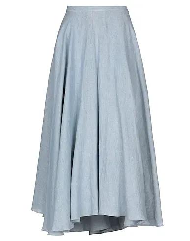Slate blue Plain weave Maxi Skirts