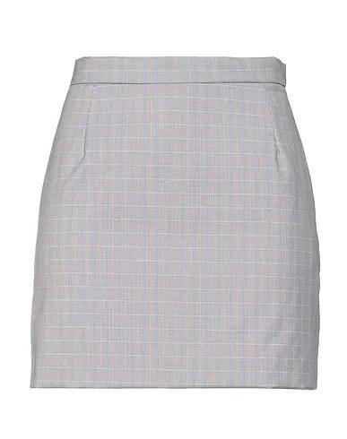 Slate blue Plain weave Mini skirt