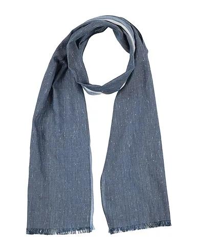 Slate blue Plain weave Scarves and foulards