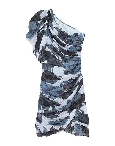 Slate blue Plain weave Short dress