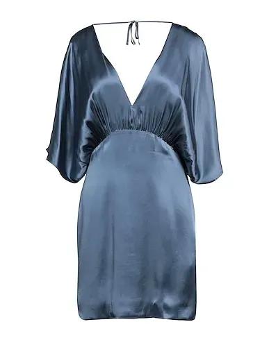 Slate blue Satin Short dress