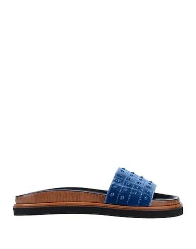 Slate blue Velvet Sandals