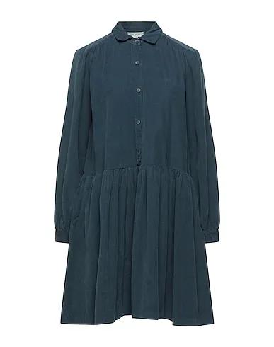 Slate blue Velvet Short dress