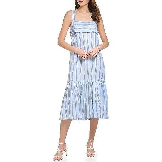 Sleeveless Lurex Stripe Dress
