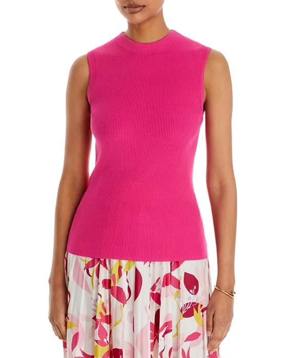 Sleeveless Mock Neck Sweater