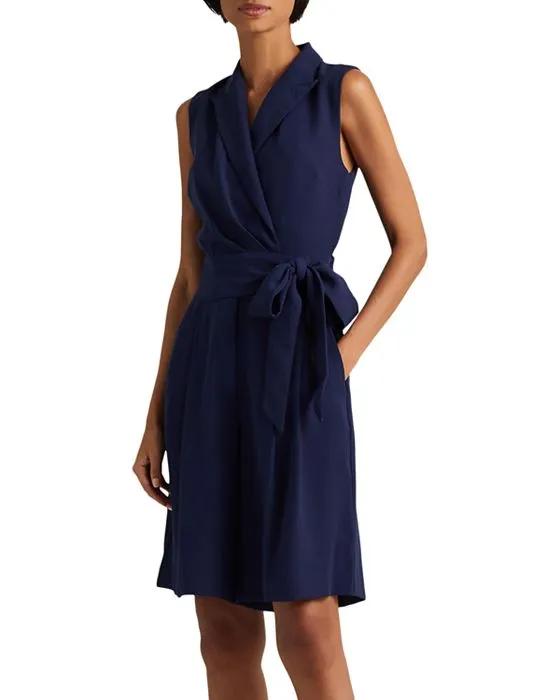 Sleeveless Tie Waist Romper