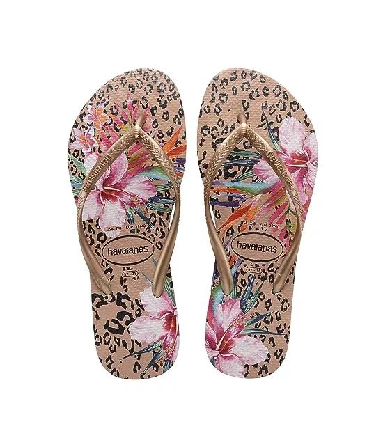 Slim Animal Floral Flip Flop Sandal