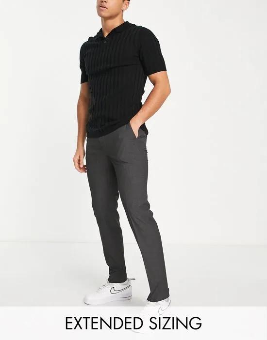 slim dressy pants in charcoal