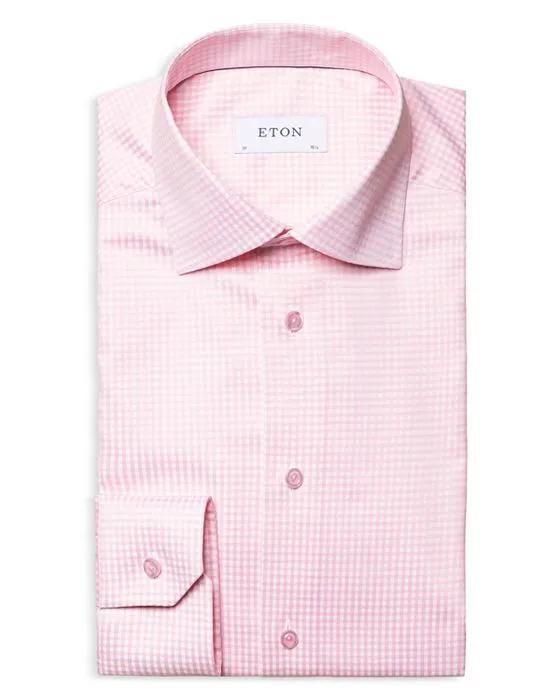 Slim Fit Check Stretch Dress Shirt