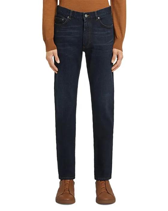 Slim Fit Comfort Cotton City 5-Pocket Jeans in Indigo