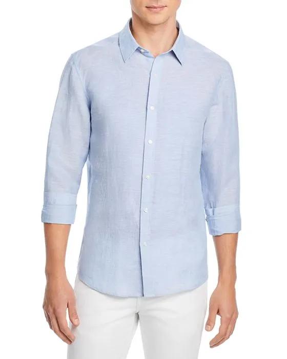 Slim Fit Linen Button Down Shirt