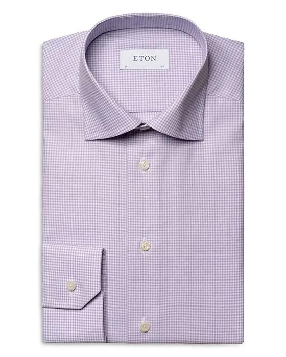 Slim Fit Micro Check Dress Shirt