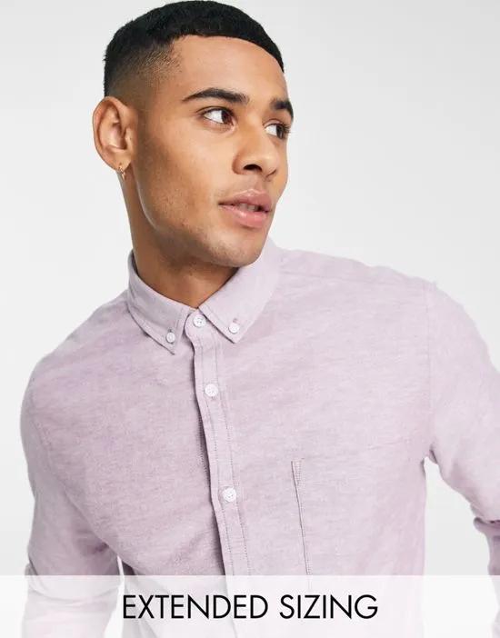 slim fit oxford shirt in peach