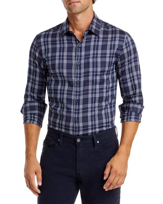 Slim Fit Stretch Button Front Shirt
