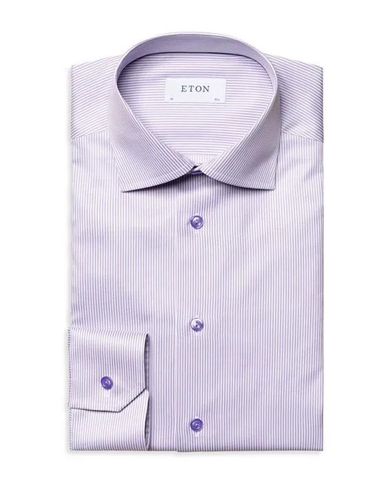 Slim Fit Striped Dress Shirt