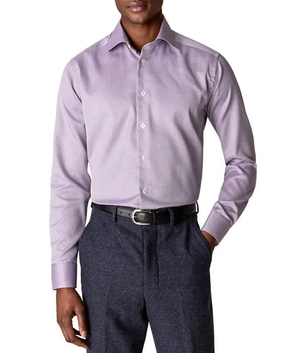 Slim Fit Textured Solid Shirt