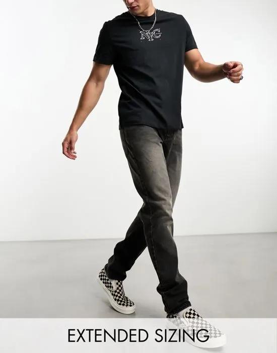 slim jeans in washed black