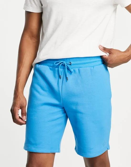 slim jersey shorts in aqua
