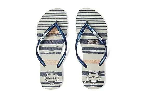 Slim Nautical Flip Flop Sandal