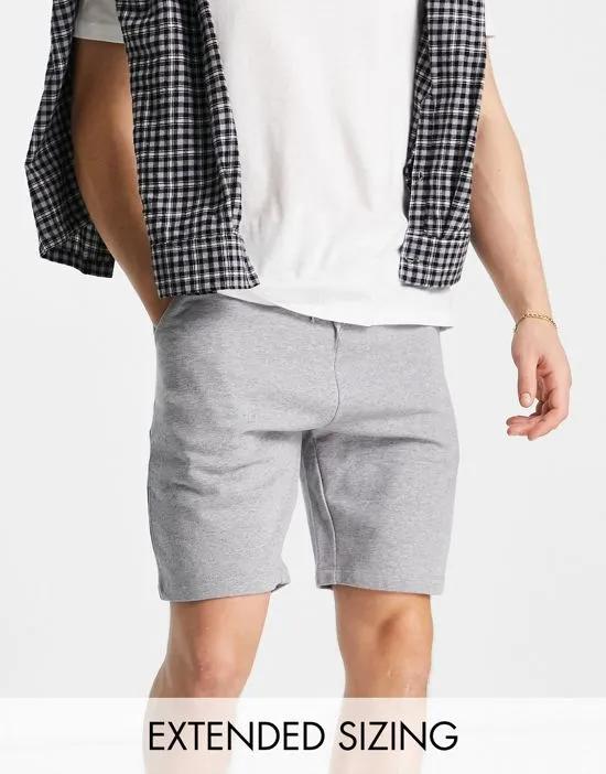 slim shorts in grey marl