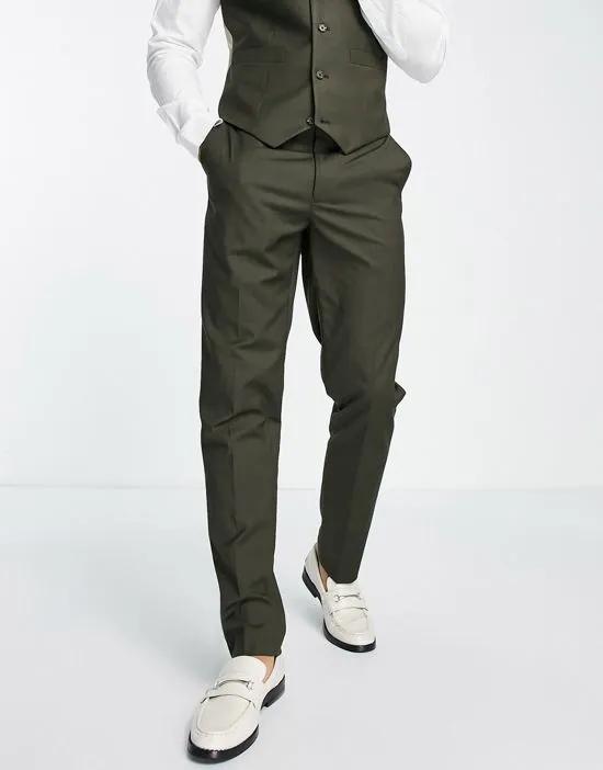 slim suit pants in khaki