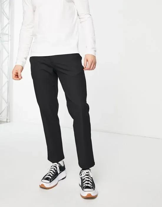 slim tailored trousers in black