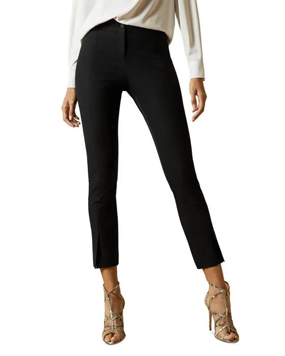 Slit Hem Skinny Pants