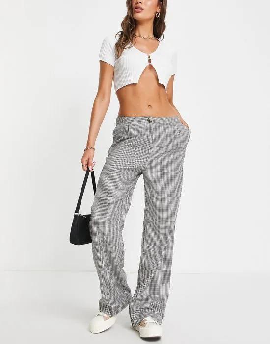 slouchy dad pant in check