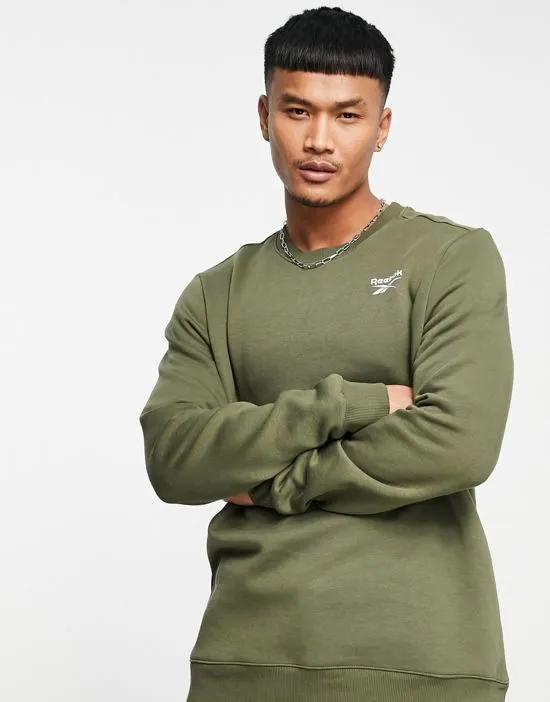 small logo sweat in khaki