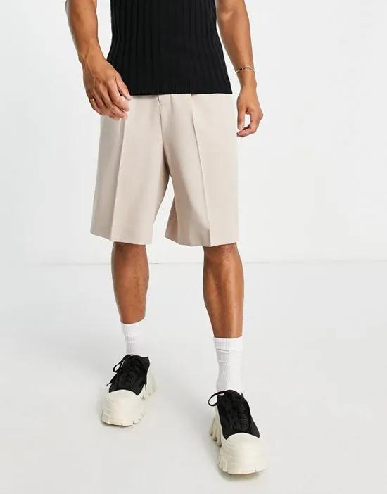 smart Bermuda shorts in stone