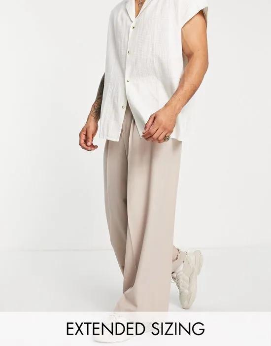 smart extreme wide leg pants in stone