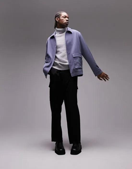 smart harrington jacket in blue