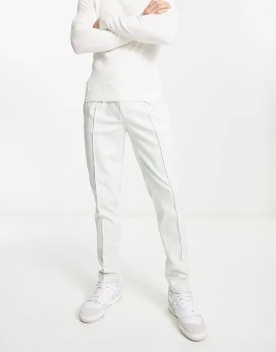 smart skinny sweatpants in sage twill