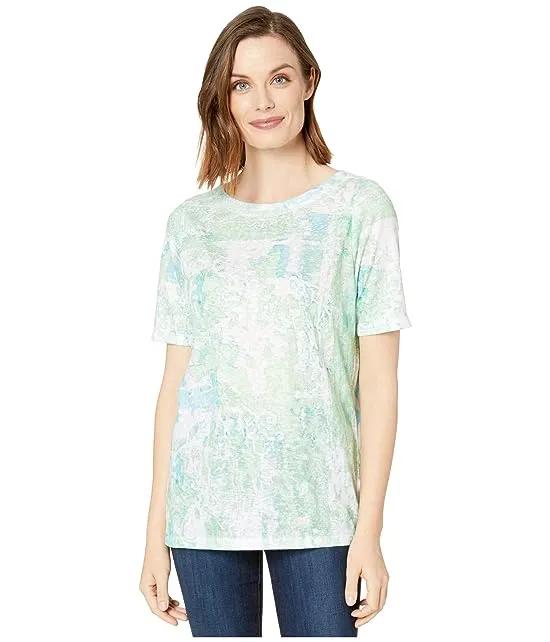 Smooth Printed Jersey Abstract Print Top