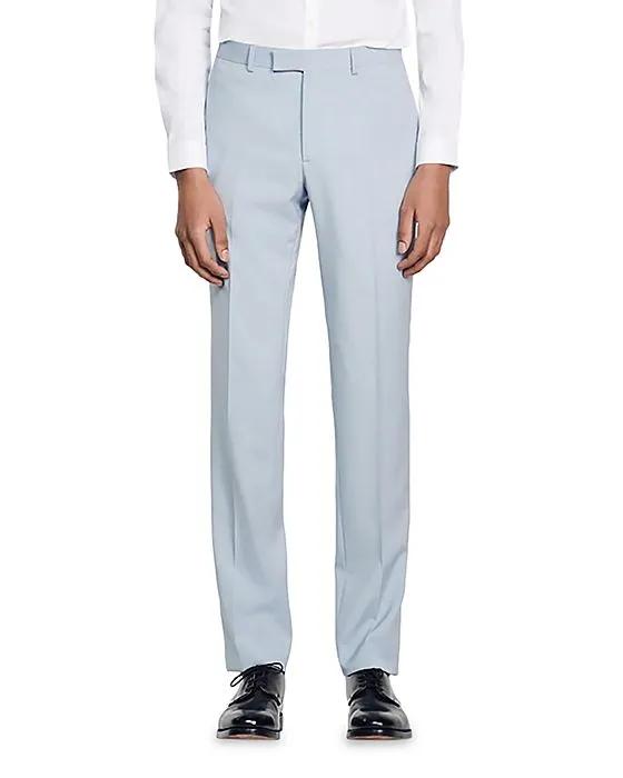 Solid Classic Fit Suit Pants