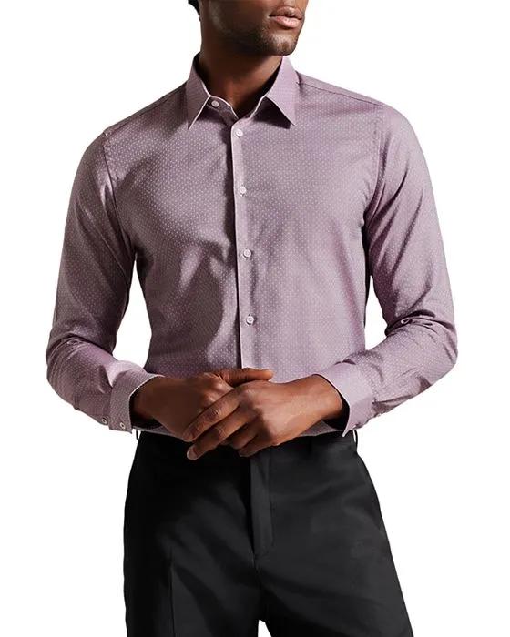 Sorelss Textured Dot Button Up Shirt