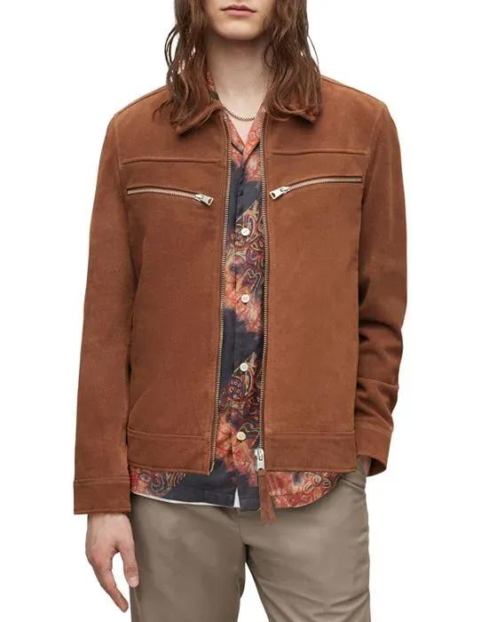 Split Suede Cropped Jacket