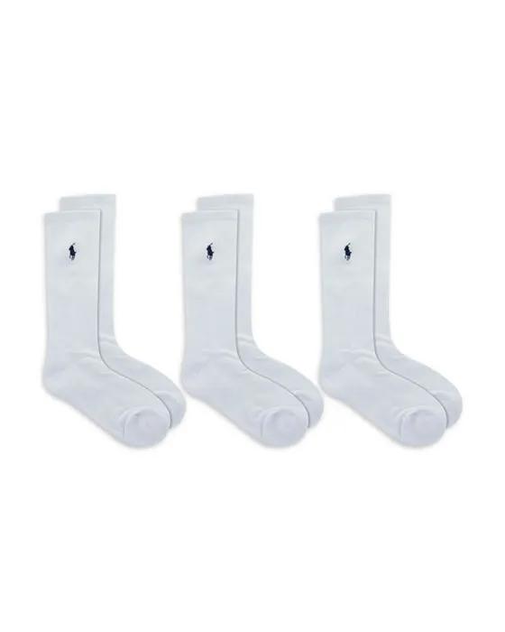 Sport Crew Socks, Set of 3