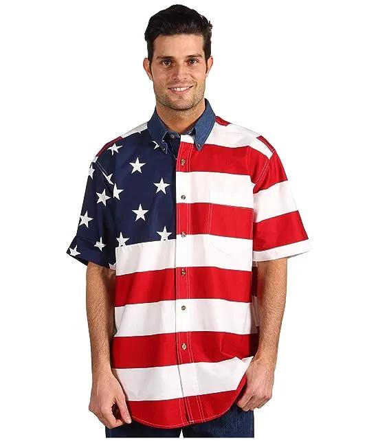 Stars & Stripes Pieced Flag Shirt S/S