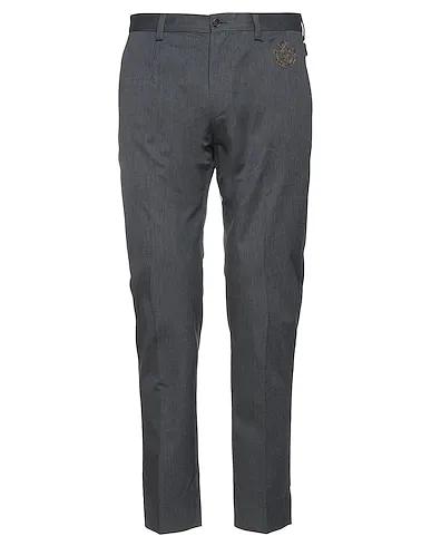 Steel grey Cotton twill Casual pants