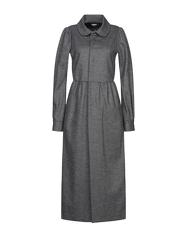 Steel grey Flannel Midi dress