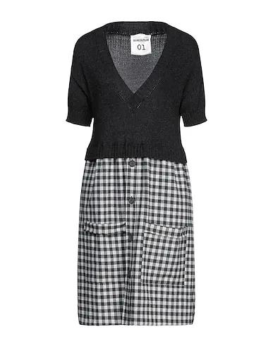 Steel grey Flannel Short dress
